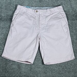J. McLaughlin Shorts Men's 32 Pink Chino Italian Fabric‎ Golf Preppy Casual